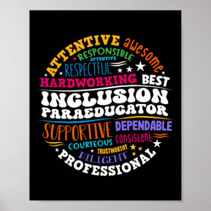 Groovy Inclusion Paraeducator - Speciaal Onderwijs Poster