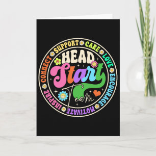 Groovy Inspireeer Aanmoedig Liefde Head Start Team Kaart