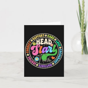 Groovy Inspireer Aanmoedig Liefde Head Start Team Kaart