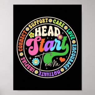 Groovy inspireer aanmoedig liefde voorsprong team poster