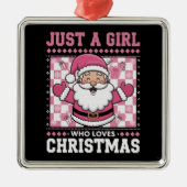 Groovy is gewoon een meisje dat houdt van Kerstmis Metalen Ornament (Voorkant)