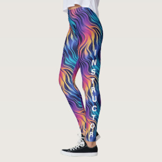 Groovy jaren 90 stijl Multicolor Boho Leggings