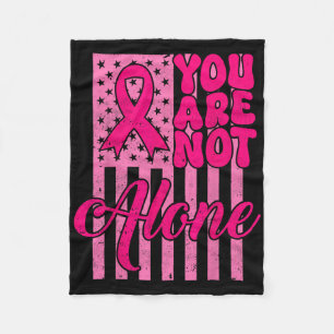 Groovy Je bent niet de enige roze lint borstkanker Fleece Deken