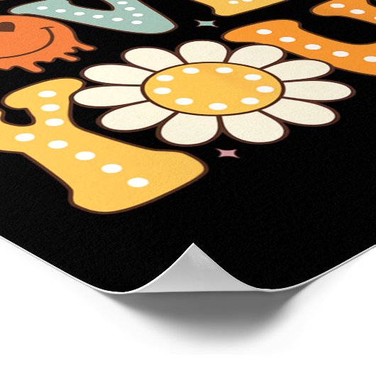 Groovy Jesus houdt van je Kinder vrouwen Poster (Hoek)