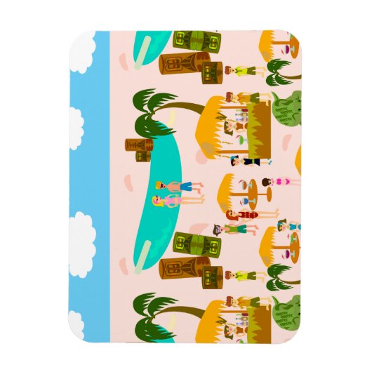 Groovy Jet Set Pool Party Magneet (Verticaal)