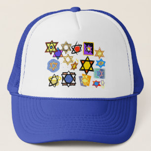 Groovy Jewish Stars Happy Hannukah! Trucker Pet