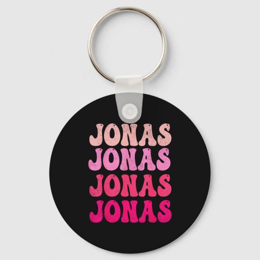 Groovy Jonas First Name D I Love Jonas Tees Meme Sleutelhanger (Voorkant)