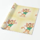 Groovy Kat Cadeaupapier (Uitgerold)