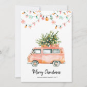 Groovy kerst 70s kerstfoto kaart (Voorkant)