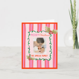 Groovy Kerst Doodle Foto  Feestdagen Kaart