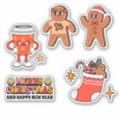 Groovy Kerst sticker Pack (Voorkant)
