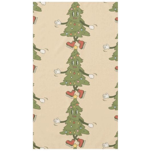  groovy kerstboom jaren 1960 tafelkleed (Voorkant)