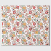 Groovy kerstlampjes 12 dagen kerstcadeaus cadeaupapier (Vlak)