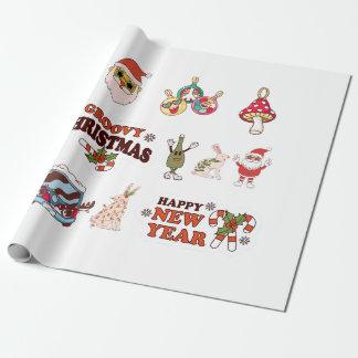 Groovy Kerstmis Cadeaupapier