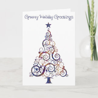 Groovy Kerstmis Feestdagen Kaart
