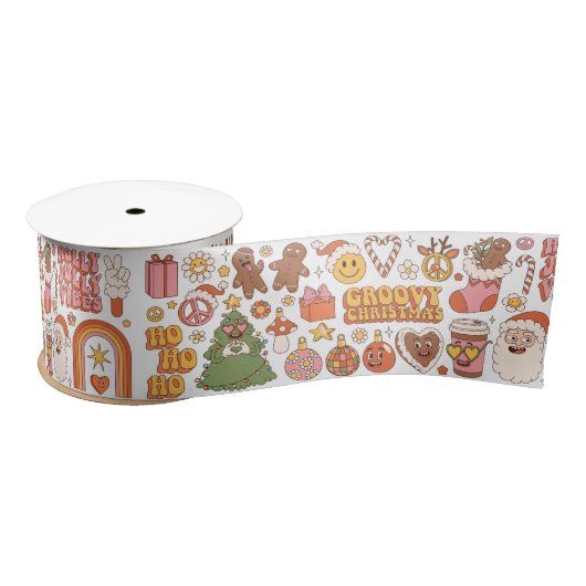 Groovy Kerstmis Hippie Retro Merry Santa Funny Lint (Spoel)