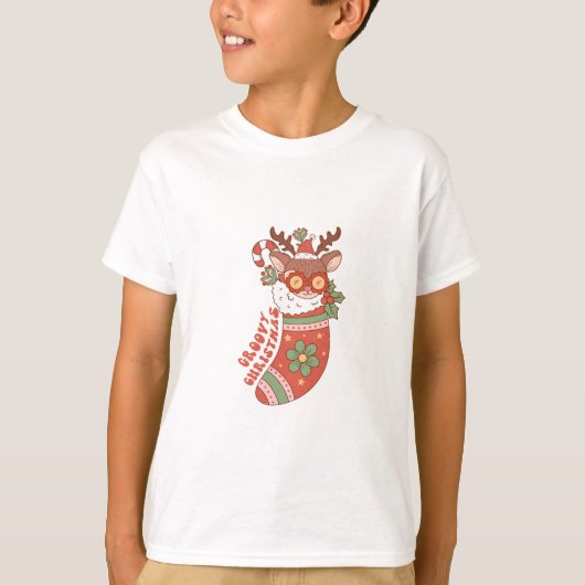 Groovy Kerstmis T-shirt (Voorkant)