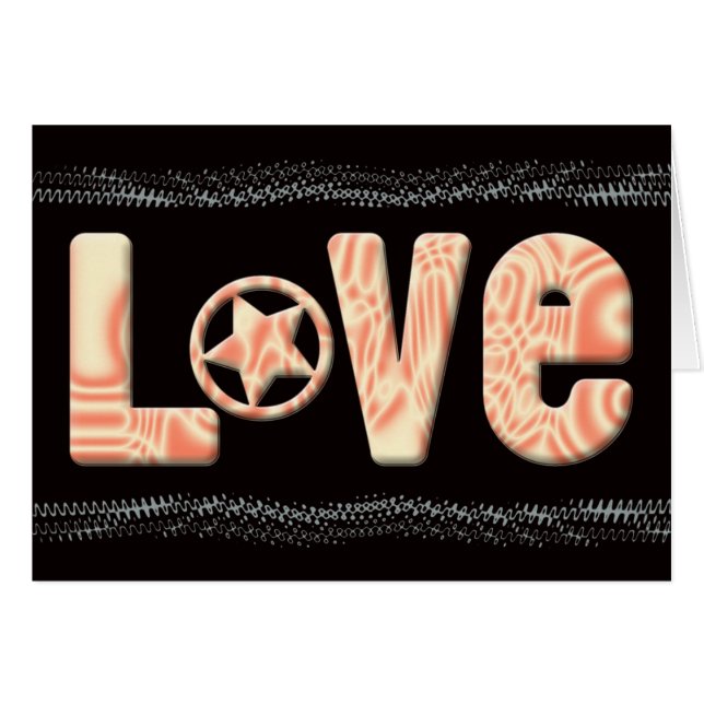 Groovy Kinda Love Kaart (Voorkant Horizontaal)