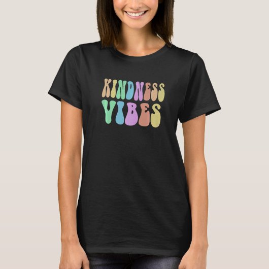 Groovy KINDNESS VIBES Choose Retro Be Kind Ninja A T-shirt (Voorkant)