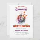Groovy kleine kerst disco bal kerstfeest kaart (Voorkant)