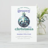Groovy kleine kerstdisco sage kerstfeest kaart (Staand voorkant)