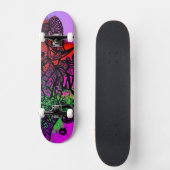 Groovy Kleurrijke Abstract Skateboard (Voorkant)