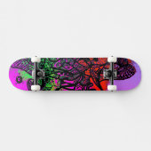 Groovy Kleurrijke Abstract Skateboard (Horizontaal)