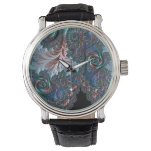 Groovy Kleurrijke Boho Hippie Mandelbrot Fractal A Horloge