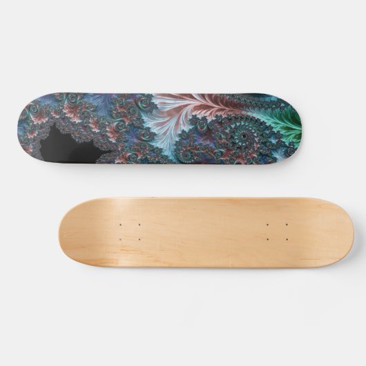 Groovy Kleurrijke Boho Hippie Mandelbrot Fractal A Skateboard (Horizontaal)