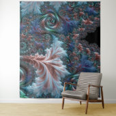 Groovy Kleurrijke Boho Hippie Mandelbrot Fractal A Wandkleed (In situ)