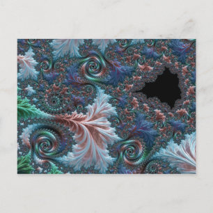 Groovy Kleurrijke Boho Hippie Mandelbrot Fractale Briefkaart