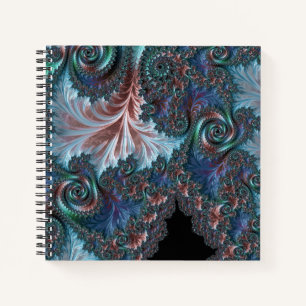 Groovy Kleurrijke Boho Hippie Mandelbrot Fractale Notitieboek