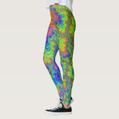 Groovy Kleurrijke Boho Hippie Trippy Regenboog Fra Leggings (Links)