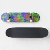 Groovy Kleurrijke Boho Hippie Trippy Regenboog Fra Skateboard (Horizontaal)