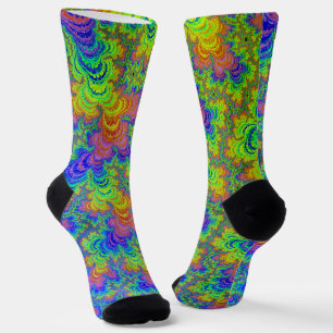 Groovy Kleurrijke Boho Hippie Trippy Regenboog Fra Sokken