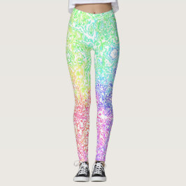 Groovy Kleurrijke Levendige Maximalistische Regenb Leggings