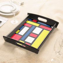 Groovy Kleurrijke Moderne Mondriaan Stijl Abstract