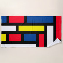 Groovy Kleurrijke Moderne Mondriaan Stijl Abstract