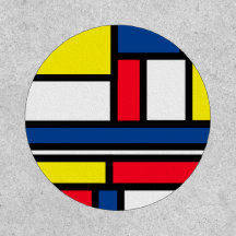 Groovy Kleurrijke Moderne Mondriaanse Stijl Abstra