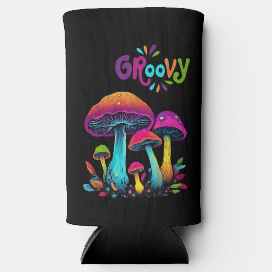 Groovy kleurrijke psychedelische paddenstoelen (Voorkant)