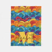 Groovy kleurrijke wolken fleece deken (Voorkant)