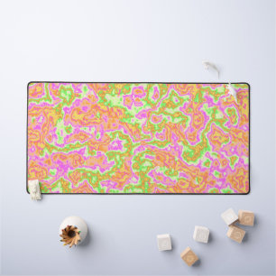 Groovy Kleurrijke Zure Reis Retro Hippie Marble Ar Bureaumat