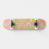 Groovy Kleurrijke Zure Reis Retro Hippie Marble Ar Skateboard (Horizontaal)