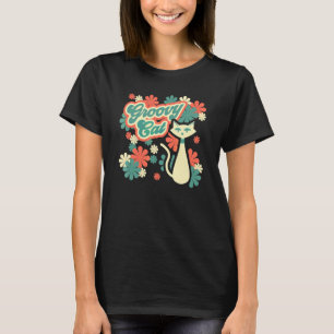 Groovy Koel Funky Kat Psychedelisch Retro Vintage T-shirt
