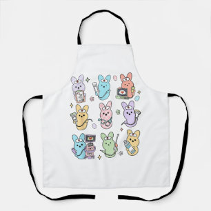 Groovy Konijnen Snoep Echografie Tech Pasen Sonogr Schort