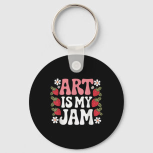 Groovy Kunst Is Mijn Jam Retro Grappige Kunstleraa Sleutelhanger