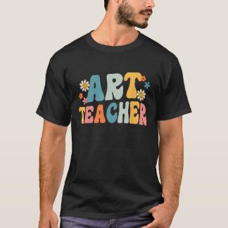 Groovy Kunstleraar Retro Leraar Terug naar School T-shirt
