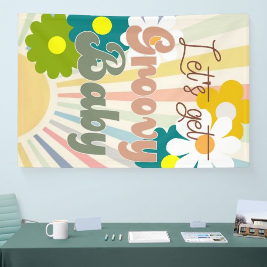 Groovy, laten we groovy krijgen, Retro party Spandoek (Beurs)