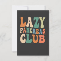 Groovy Lazy Pancreas Club Diabetes Awareness Funny