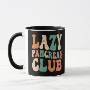 Groovy Lazy Pancreas Club Diabetes Awareness Funny Mok